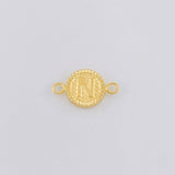 Herraje Letra N Marco Bordeado 0.55g / 3/4 in Oro Amarillo 18K