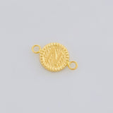 Herraje Letra N Marco Bordeado 0.55g / 3/4 in Oro Amarillo 18K