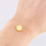 Herraje Letra N Marco Bordeado 0.55g / 3/4 in Oro Amarillo 18K