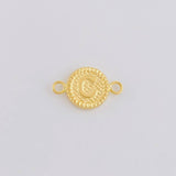 Herraje Letra C Marco Bordeado 0.55g / 3/4 in Oro Amarillo 18K