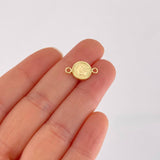 Herraje Letra C Marco Bordeado 0.55g / 3/4 in Oro Amarillo 18K