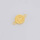 Herraje Letra P Marco Bordeado 0.55g / 3/4 in Oro Amarillo 18K