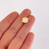 Herraje Letra M Marco Bordeado 0.55g / 3/4 in Oro Amarillo 18K