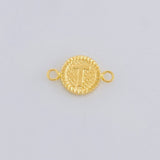 Charm Letter T Framed Border 0.6g / 3/4 in 18K Yellow Gold