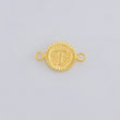 Herraje Letra T Marco Bordeado 0.55g / 3/4 in Oro Amarillo 18K