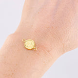 Herraje Letra T Marco Bordeado 0.4g / 1/2 in Oro Amarillo 18K