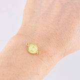 Charm Letter S Framed Border 0.6g / 3/4 in 18K Yellow Gold