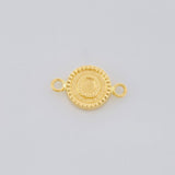 Herraje Letra O Doble Textura 0.6g / 3/4 in Oro Amarillo 18K