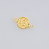 Herraje Letra O Doble Textura 0.6g / 3/4 in Oro Amarillo 18K