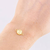 Herraje Letra O Doble Textura 0.6g / 3/4 in Oro Amarillo 18K