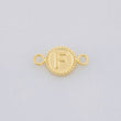 Herraje Letra F Marco Bordeado 0.45g / 1/2 in Oro Amarillo 18K