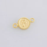Herraje Letra F Marco Bordeado 0.45g / 1/2 in Oro Amarillo 18K