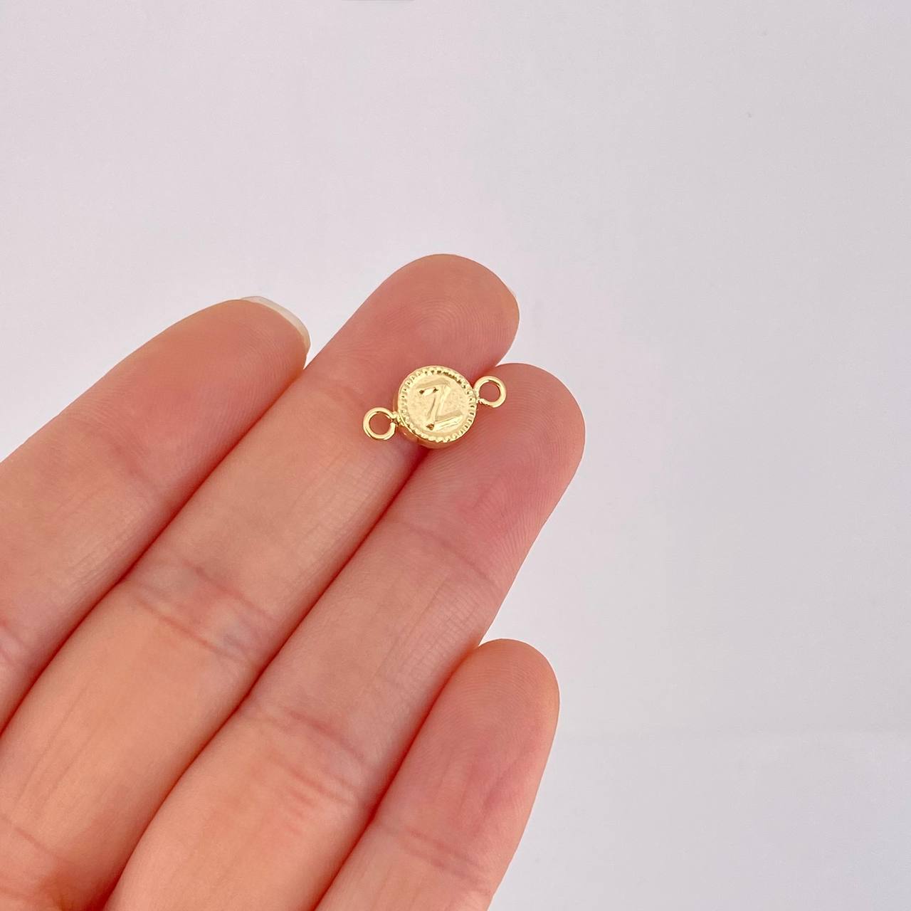 Herraje Letra Z Marco Bordeado 0.45g / 1/2 in Oro Amarillo 18K
