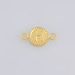 Herraje Letra H Marco Bordeado 0.45g / 1/2 in Oro Amarillo 18K