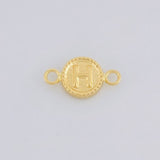 Herraje Letra H Marco Bordeado 0.45g / 1/2 in Oro Amarillo 18K