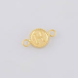 Herraje Letra H Marco Bordeado 0.4g / 1/2 in Oro Amarillo 18K