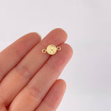 Herraje Letra H Marco Bordeado 0.4g / 1/2 in Oro Amarillo 18K