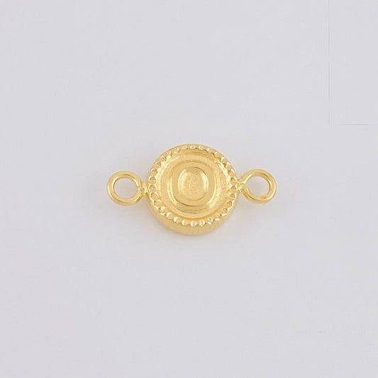 Herraje Letra O Marco Bordeado 0.45g / 1/2 in Oro Amarillo 18K