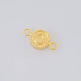 Charm Letter O Framed Border 0.45g / 1/2 in 18K Yellow Gold