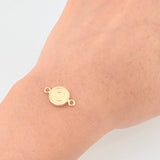 Charm Letter O Framed Border 0.45g / 1/2 in 18K Yellow Gold