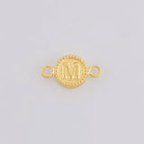 Herraje Letra M Marco Bordeado 0.4g / 1/2 in Oro Amarillo 18K