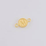Herraje Letra M Marco Bordeado 0.4g / 1/2 in Oro Amarillo 18K