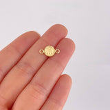Herraje Letra M Marco Bordeado 0.4g / 1/2 in Oro Amarillo 18K