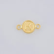 Herraje Letra K Marco Bordeado 0.4g / 1/2 in Oro Amarillo 18K