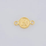 Herraje Letra K Marco Bordeado 0.4g / 1/2 in Oro Amarillo 18K