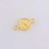 Herraje Letra K Marco Bordeado 0.4g / 1/2 in Oro Amarillo 18K