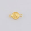 Herraje Letra N Marco Bordeado 0.45g / 1/2 in Oro Amarillo 18K