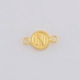 Herraje Letra N Marco Bordeado 0.45g / 1/2 in Oro Amarillo 18K