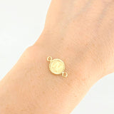 Herraje Letra N Marco Bordeado 0.45g / 1/2 in Oro Amarillo 18K