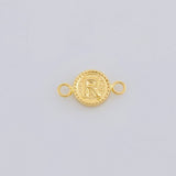 Herraje Letra R Marco Bordeado 0.4g / 1/2 in Oro Amarillo 18K
