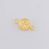Herraje Letra R Marco Bordeado 0.4g / 1/2 in Oro Amarillo 18K