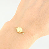 Herraje Letra R Marco Bordeado 0.4g / 1/2 in Oro Amarillo 18K