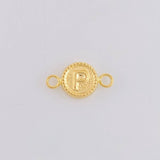 Herraje Letra P Marco Bordeado 0.4g / 1/2 in Oro Amarillo 18K