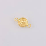 Herraje Letra P Marco Bordeado 0.4g / 1/2 in Oro Amarillo 18K