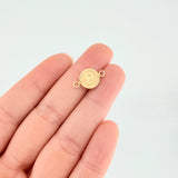Herraje Letra P Marco Bordeado 0.4g / 1/2 in Oro Amarillo 18K