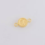 Herraje Letra T Marco Bordeado 0.4g / 1/2 in Oro Amarillo 18K