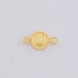 Herraje Letra u Marco Bordeado 0.45g / 1/2 in Oro Amarillo 18K
