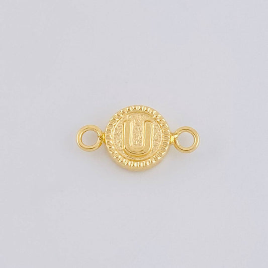 Herraje Letra u Marco Bordeado 0.45g / 1/2 in Oro Amarillo 18K