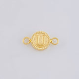 Herraje Letra u Marco Bordeado 0.45g / 1/2 in Oro Amarillo 18K
