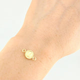 Herraje Letra u Marco Bordeado 0.45g / 1/2 in Oro Amarillo 18K