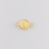 Herraje Letra V Marco Bordeado 0.45g / 1/2 in Oro Amarillo 18K
