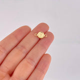 Herraje Letra V Marco Bordeado 0.45g / 1/2 in Oro Amarillo 18K