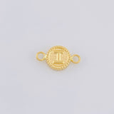 Herraje Letra I Marco Bordeado 0.4g / 1/2 in Oro Amarillo 18K