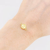 Herraje Letra I Marco Bordeado 0.4g / 1/2 in Oro Amarillo 18K