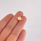 Herraje Letra I Marco Bordeado 0.4g / 1/2 in Oro Amarillo 18K
