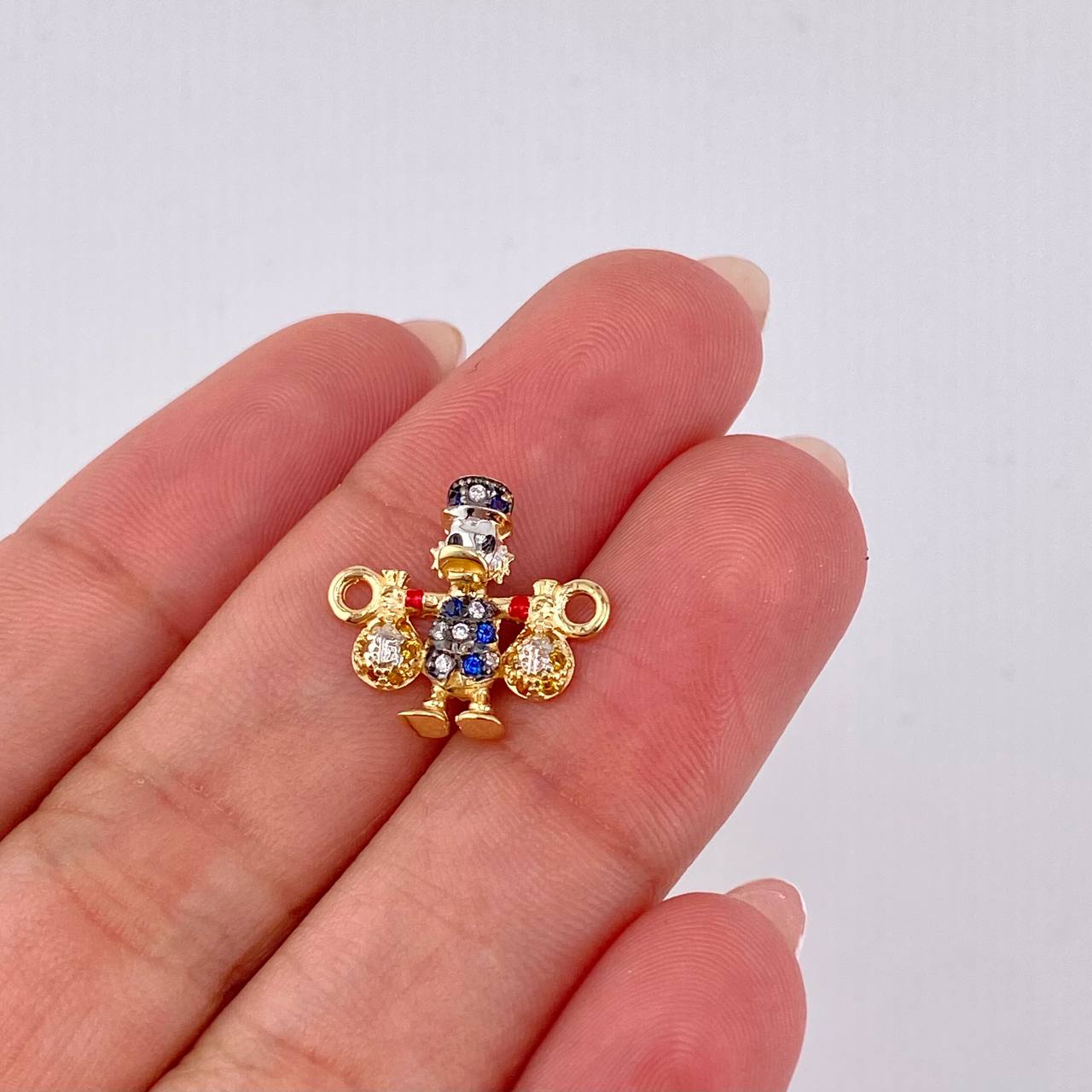 Herraje Pato Bolsa Dinero 1.6gr / 1/2 in / Oro Amarillo 18K *